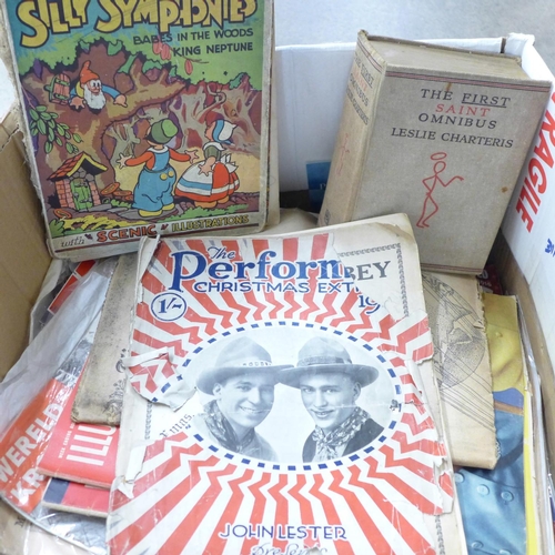 753 - A collection of ephemera, sheet music, film magazines, annuals, etc.