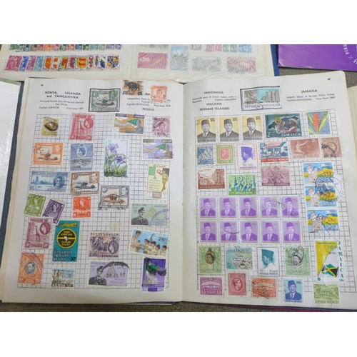 784 - Stamps; a box of albums, covers, catalogues, etc.