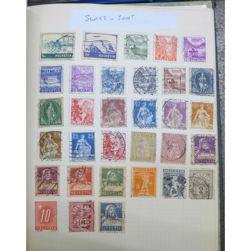 784 - Stamps; a box of albums, covers, catalogues, etc.