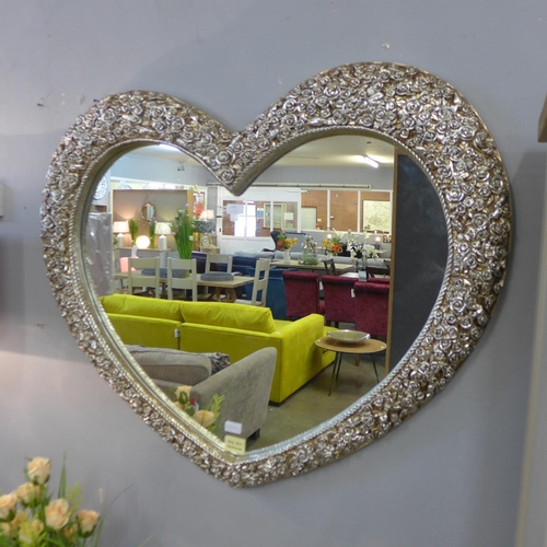 1512 - A large champagne heart mirror (MR03670)   #