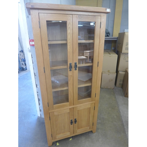 1826 - A Country Oak display cabinet (WXF37) * this lot is subject to VAT - slight damage to frame