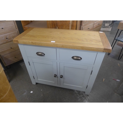 1790 - A Hampshire grey painted oak small two door sideboard (WXF P06) * this lot is subject to VAT