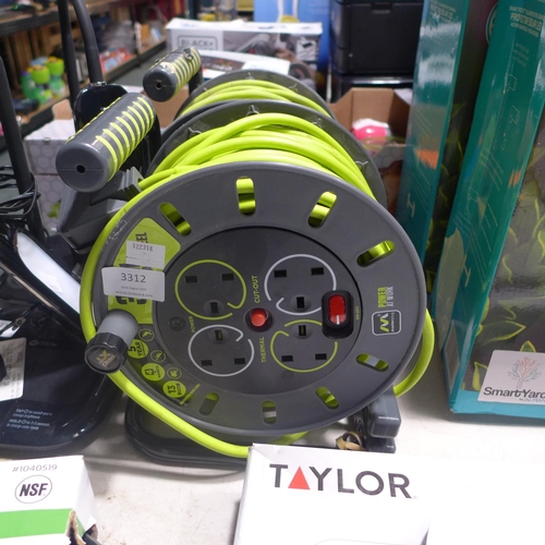 3312 - 2 X Masterplug 30M Cable Reels - failed electrical safety test due to earth continuity and polarity ... 