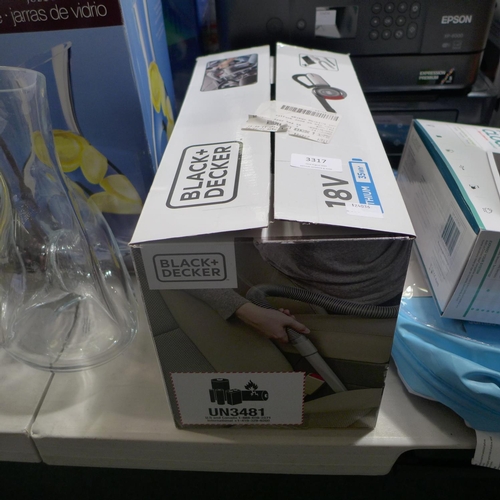 3317 - Black & Decker 18V Vacuum Cleaner * This Lot Is Subject To Vat (Ajs6-413)