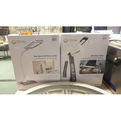 3334 - Ottlite Desk Lamp , Ottlite Flex Neck Lamp * This Lot Is Subject To Vat (Ajs6-69,73)