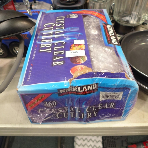 3345 - Ks Crystal Clear Cutlery  * This Lot Is Subject To Vat (Ajs6-21)