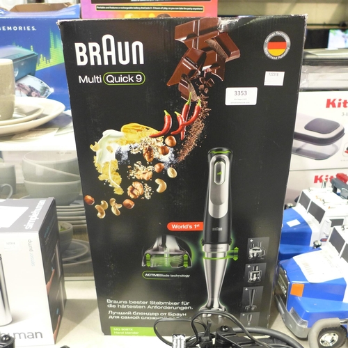 3353 - Braun Hand Blender        * This Lot Is Subject To Vat (Ajs6-39)