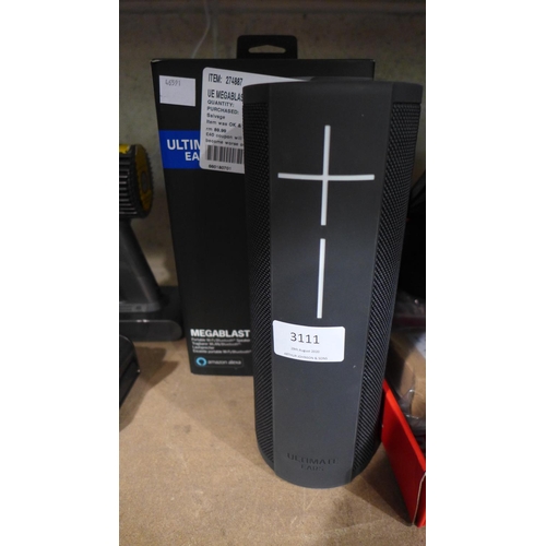 3111 - A UE Megablast Wireless Speaker (model 984-000923), with charging lead, RRP £129.99 + VAT   (Ajs6-14... 