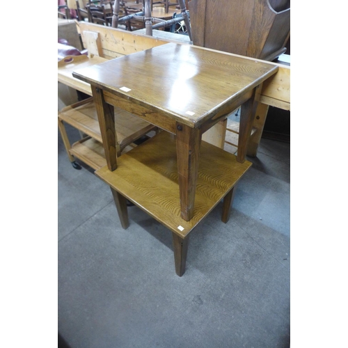 235 - A pair of oak coffee tables