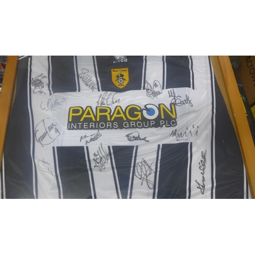 2101 - Signed Notts County shirt, framed (2004-2005)