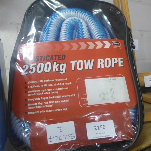 2156 - Maypole 2500kg elasticated tow rope - unused