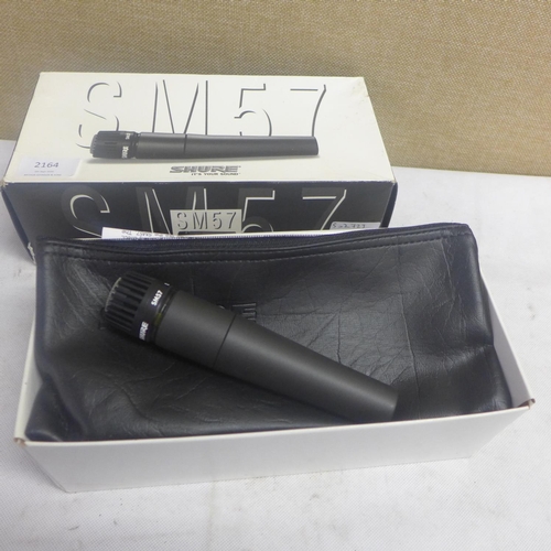 2164 - Shure SM57 microphone - boxed & unused - W