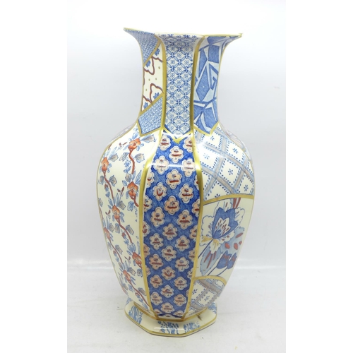 601 - A Mason's Applique vase, 25.5cm