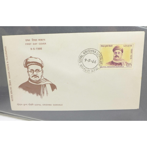 667 - Stamps; India and States postal history and first day covers in album (85 covers)