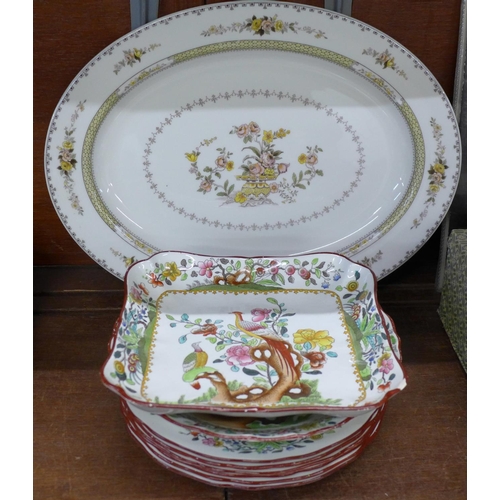 701 - A Royal Doulton oval serving platter, 41cm, Hamilton design, Coalport and Spode for Waring & Gillow,... 