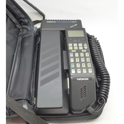 721 - A 1980's Nokia mobile phone with case