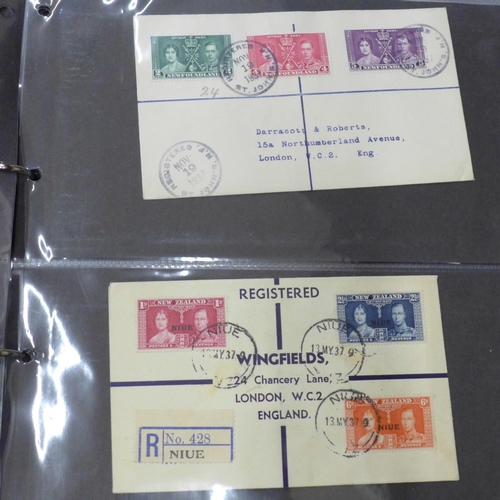 746 - Stamps; King George VI Commonwealth first day covers and commercial mail (52)