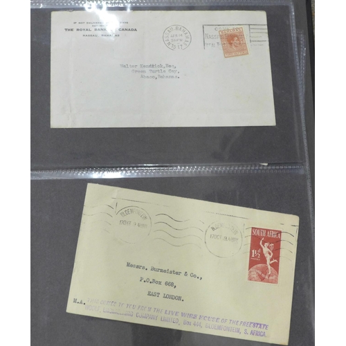 746 - Stamps; King George VI Commonwealth first day covers and commercial mail (52)