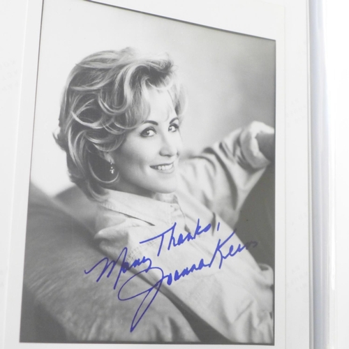 750 - A folder of film and TV celebrity stars some with printed signatures