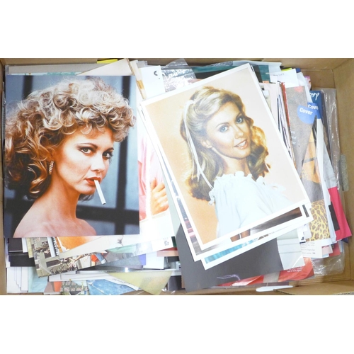 757 - Olivia Newton John collection, Grease film stills and poster, fan club material, etc.