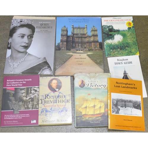 773 - A collection of books, some with Nottingham connections, including Nottingham Lost Landmarks, Bingha... 