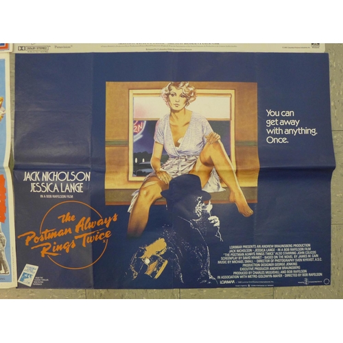 828 - Four quad film posters, Yanks, The Postman Always Rings Twice, Tess, Policewomen/The Tiger Killers