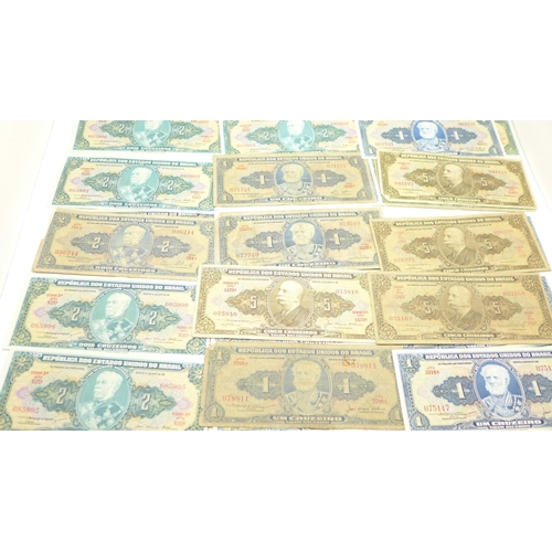 850 - Forty-three Brazilian banknotes