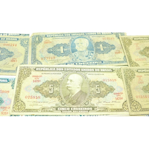 850 - Forty-three Brazilian banknotes