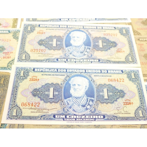 850 - Forty-three Brazilian banknotes