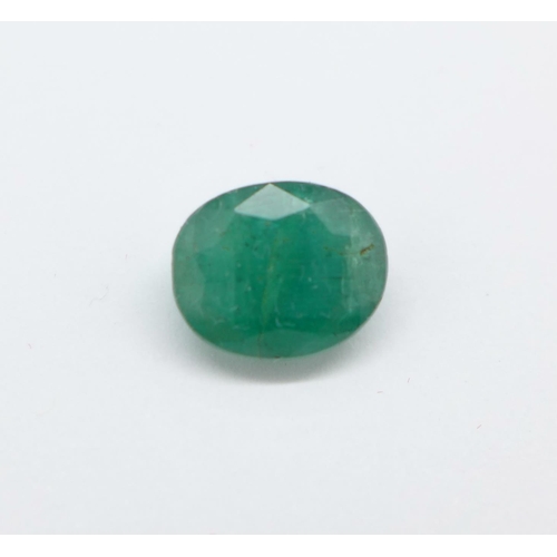 996 - An unmounted emerald, approximately 3.95carat weight