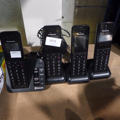 3074 - A Panasonic Quad Dect Phone System (200-472)* This Lot Is Subject To Vat