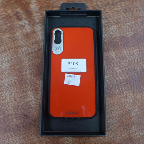 3103 - Ten Lemuro iPhone XS phone cases - red gloss