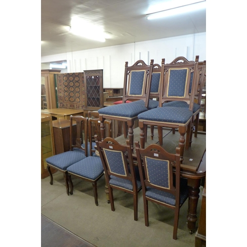 227 - A Harlequin set of ten Victorian mahogany dining chairs (6+4)