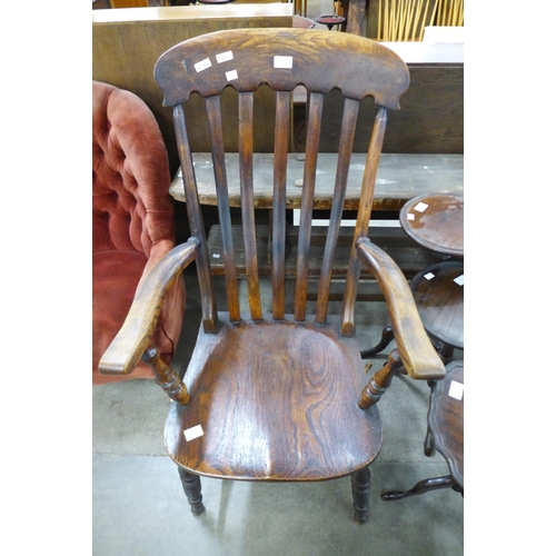 239 - A Victorian elm and beech farmhouse chair