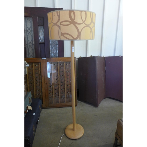 259 - A beech standard lamp