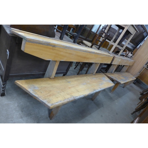 269 - A pair of beech benches