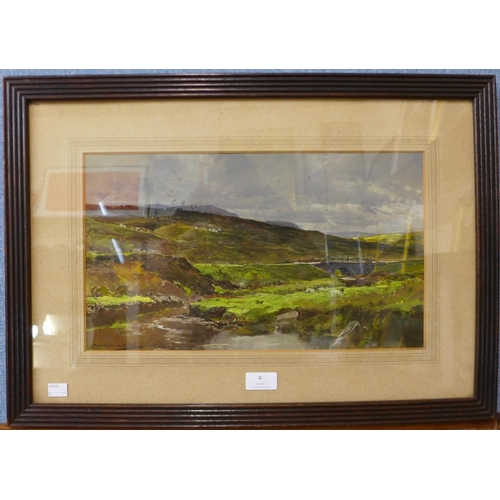 4 - Thomas William Hammond (1854-1935), river landscape, pastel, 24 x 42cms, framed