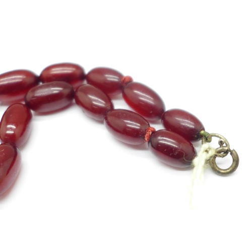 1012 - Sherry amber beads, 31g