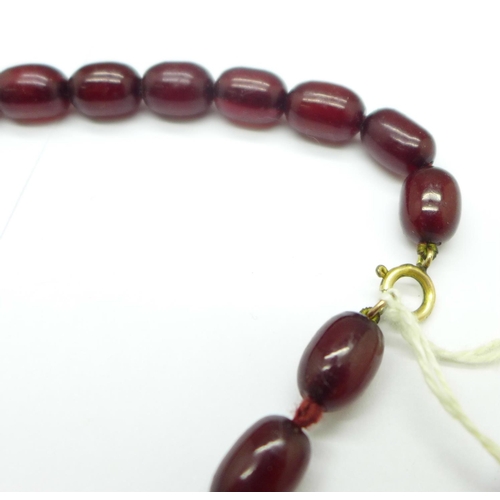 1013 - Sherry amber beads, 26g