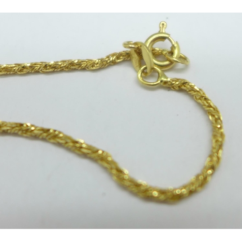 1065 - An 18ct gold chain, 7.8g, 60cm/24''