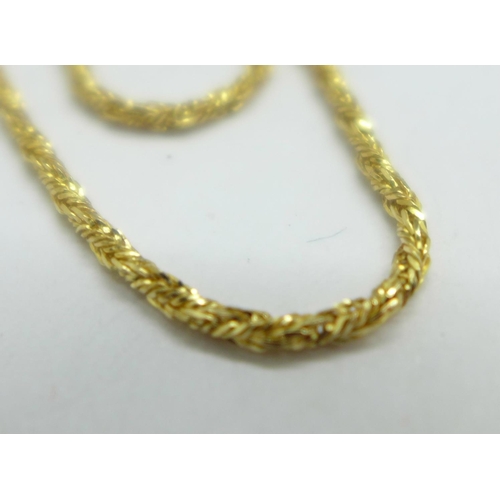 1065 - An 18ct gold chain, 7.8g, 60cm/24''