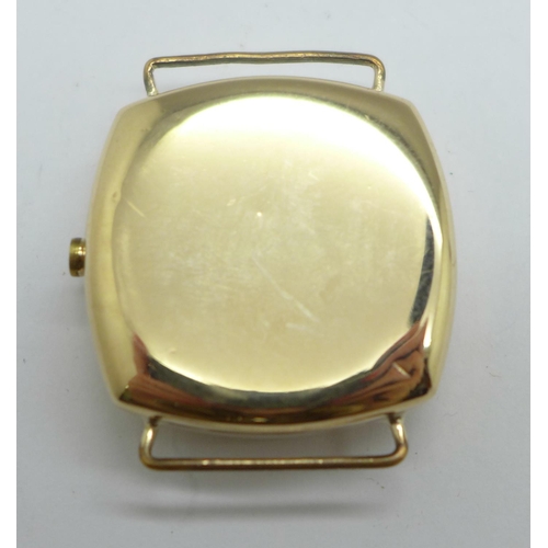 1074 - A gentleman's rolled gold Tavannes wristwatch, lacking button, 41mm case