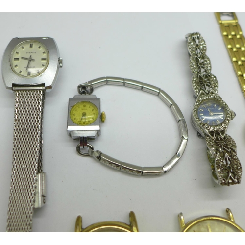 1090 - Four Rotary wristwatches and two Everite wristwatches