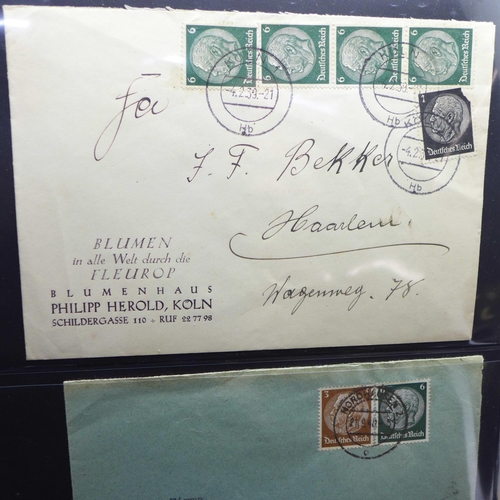 669 - Stamps; German postal history in album, early states to about 1970 (72 covers)