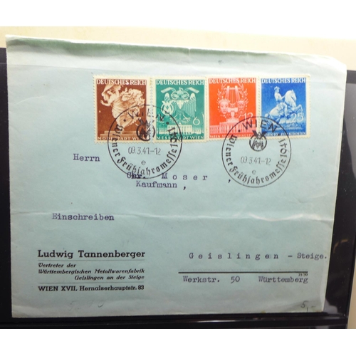 669 - Stamps; German postal history in album, early states to about 1970 (72 covers)