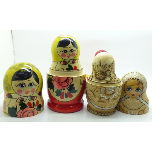 674 - Seven Russian doll sets