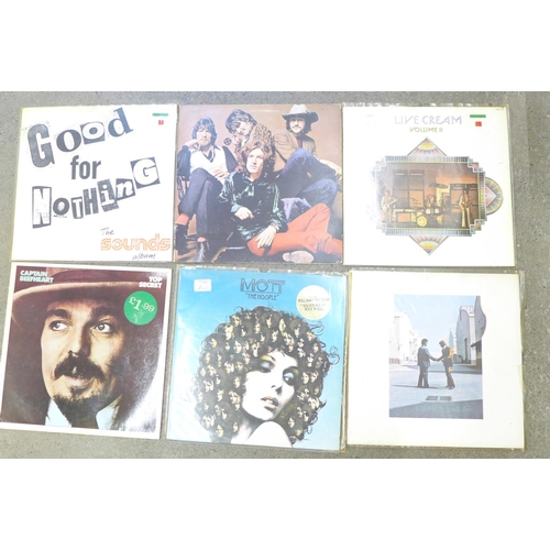 677 - Ten LP records, Traffic, Cream, Pink Floyd, etc.