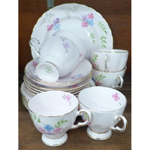 682 - A six setting Tuscan china tea service