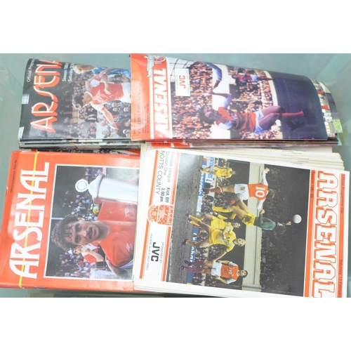 709 - Arsenal football programmes, mainly home, 1966 to 1986, including eleven Final and Semi-Final, appro... 