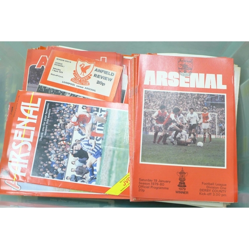 709 - Arsenal football programmes, mainly home, 1966 to 1986, including eleven Final and Semi-Final, appro... 